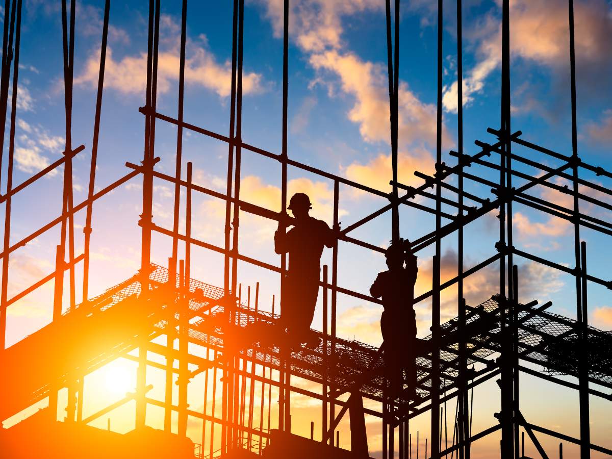 Construction Site Workers working in Peace